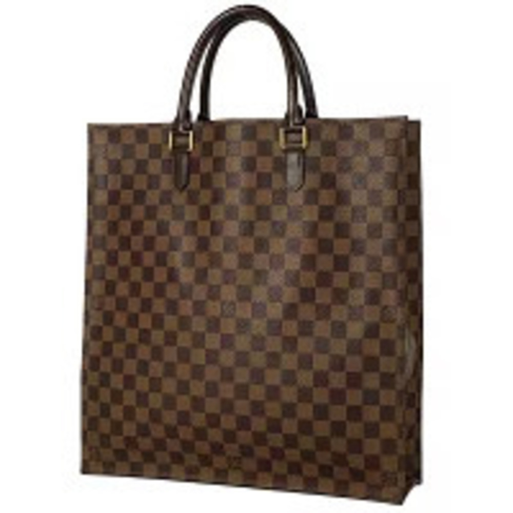 Louis Vuitton Sac Plat Bag Handbag Tote Damier Brown